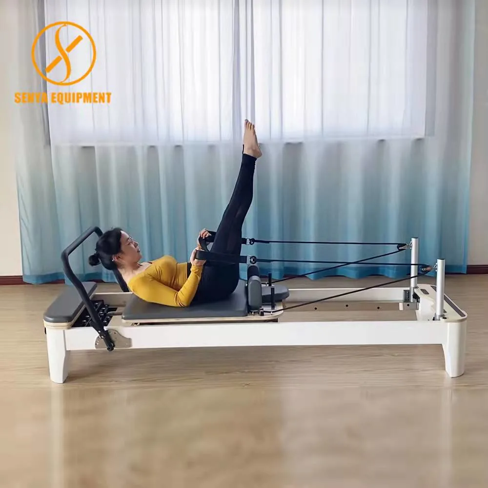 Cost-Effective Gym Equipment Balance Body Yoga Exercise White Beech Wooden Pilates Reformer Bed