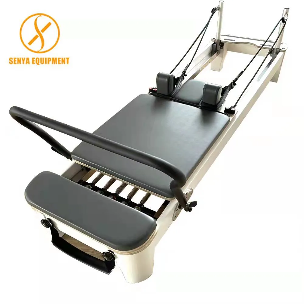 Cost-Effective Gym Equipment Balance Body Yoga Exercise White Beech Wooden Pilates Reformer Bed